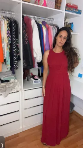 vestido longo marsala sob medida | usado apenas 2 vezes | impecável