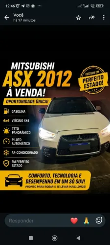 Mitsubishi ASX 2.0 16V 4X4 160cv Aut. 2012