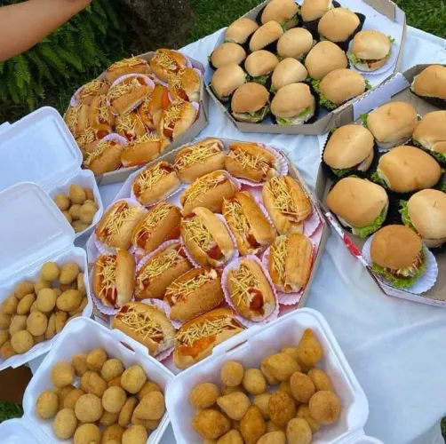 Estação salgados para festa