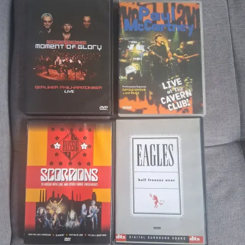 Dvds Diversos Kit com 4: Scorpions + Eagles + Paul McCartney  Originais 