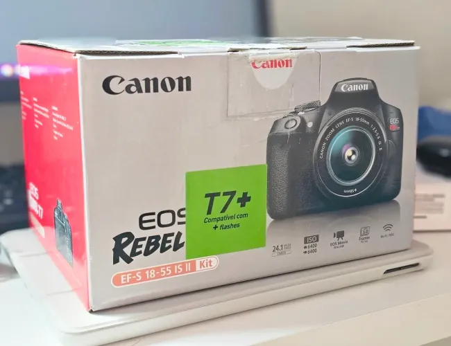 Canon ( T7+) + Lente 50mm + Tripé