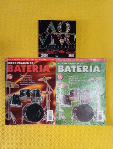 Livro e revistas sobre rock 