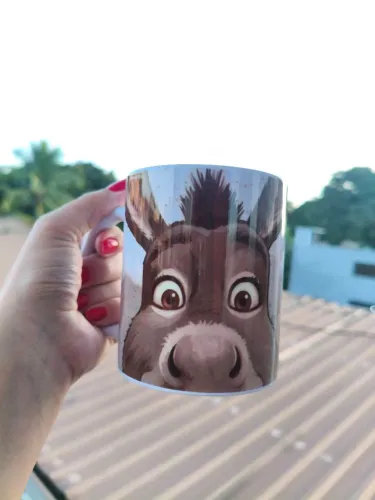 Caneca "bocão" Burro do Sherek
