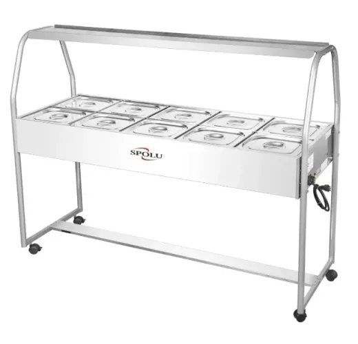 Buffet Térmico aquecido 10 Cubas 