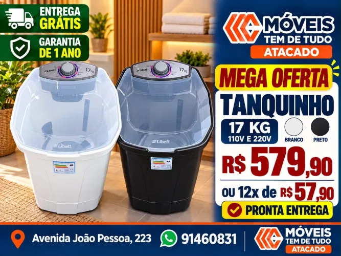 Tanquinho 17 kg apenas 579,99 Libell