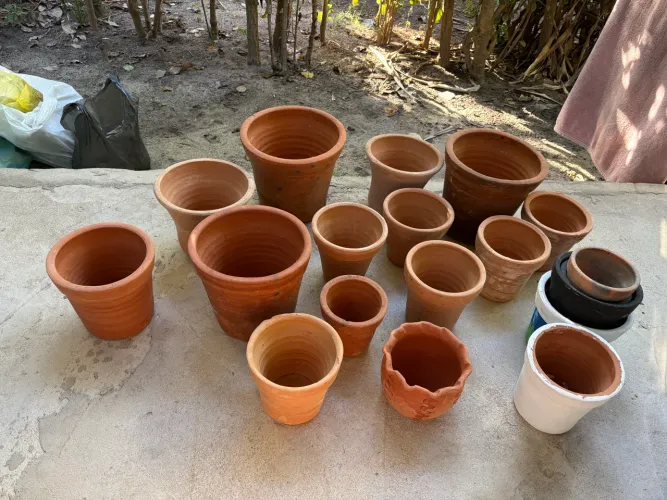 Kit vasos de barro