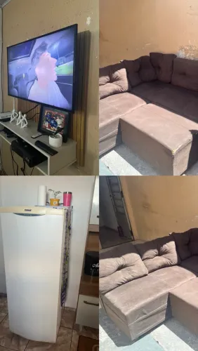 Sofá painel e geladeira tudo por R$600