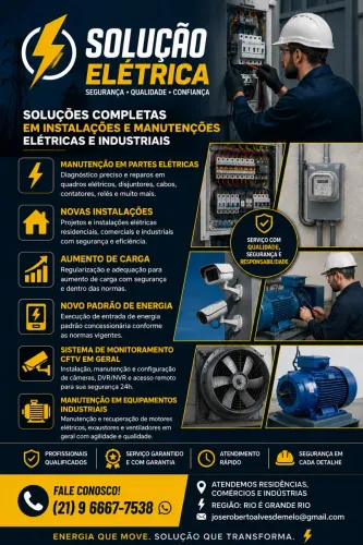 Serviços elétricos e instalação de sistema de monitoramento