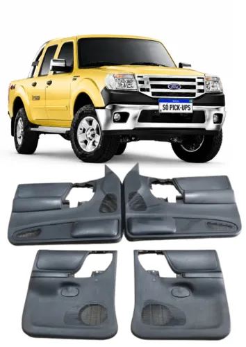 Jogo De Foros De Porta Da Ford Ranger 2009 2010 2011 Preto