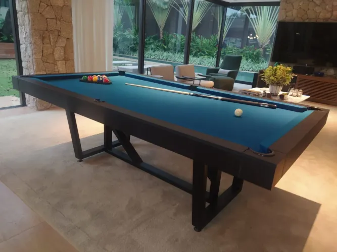 Mesa de Bilhar 7Ball Completa - 2 em 1 (Bilhar + Mesa de Jantar)