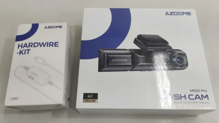 Câmera Veicular Azdome M550 Pro 3CH(Frente, Cabine e Traseira) + Hardwire Kit Completo
