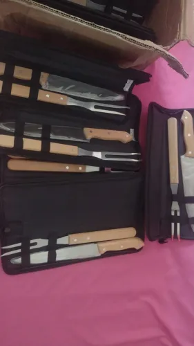 Kit churrasco garfo e faca