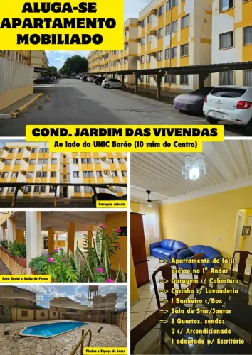 Imóvel para aluguel possui 55 metros quadrados com 3 quartos em Centro-Sul - Várzea Grande