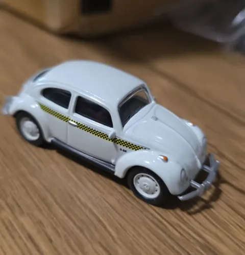 Miniatura Greenlight Fusca Branco Taxi SP Loose Novo 1:64