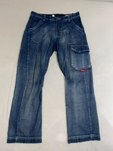 Calça Reta Cargo Billabong Jeans Vintage Tam 44