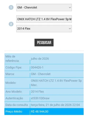Chevrolet Onix Hatch LTZ 1.4 8V Flex Power Mec. 4P 2014