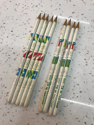Lápis antigo Faber Castell bandeiras dos estados anos 80