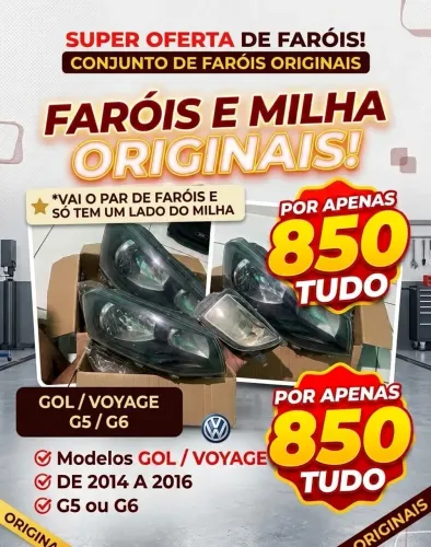 VENDO FARÓIS E UM FAROL DE MILHA GOL/VOYAGE G5/G6