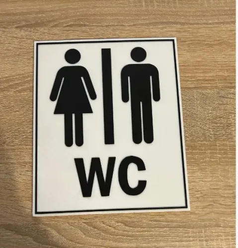 Placa para Porta de banheiro