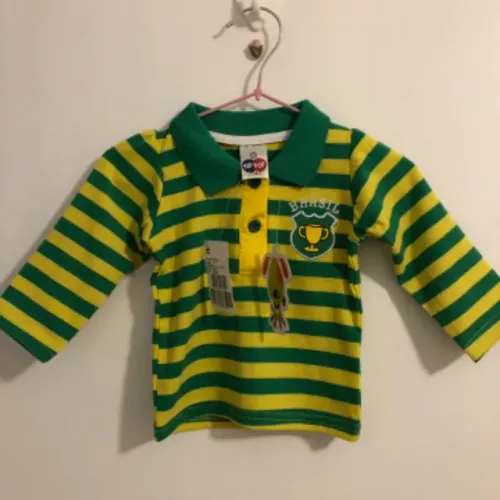 Camiseta Infantil Brasil Tip Top - Manga Longa | Feminina
