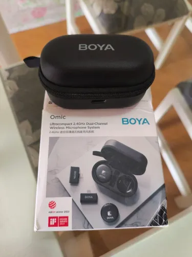 Microfone lapela BOYA OMIC DUAL microfone 