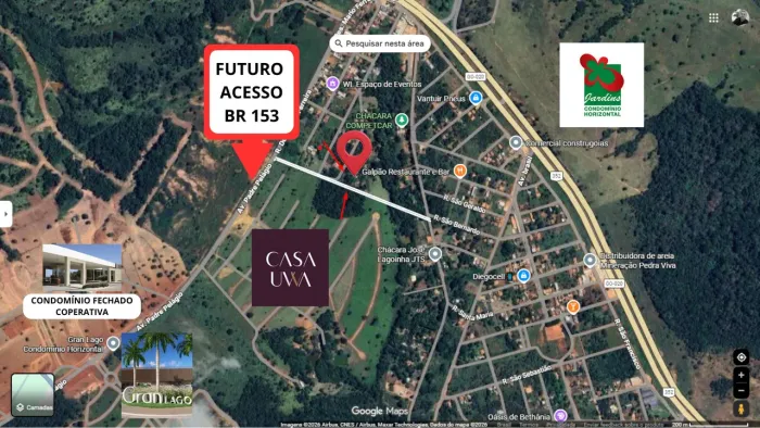 Lote na região da GO-020 Ao lado do Casa Uvva - 396,90m²