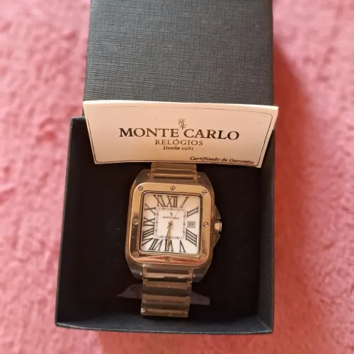 Relógio Monte Carlo estilo Cartier
