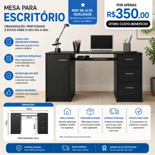Mesa para estudos