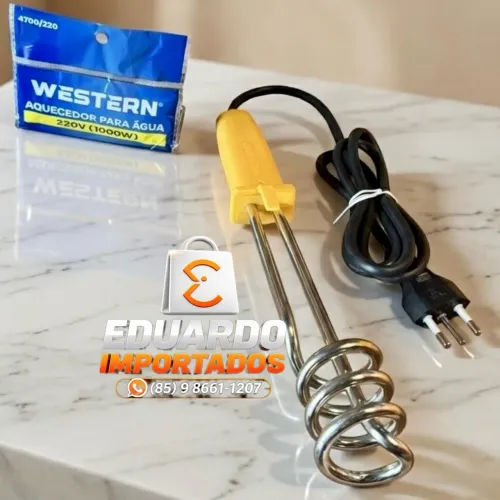 Aquecedor De Água Elétrico Western 1000W 220V - Mergulhão