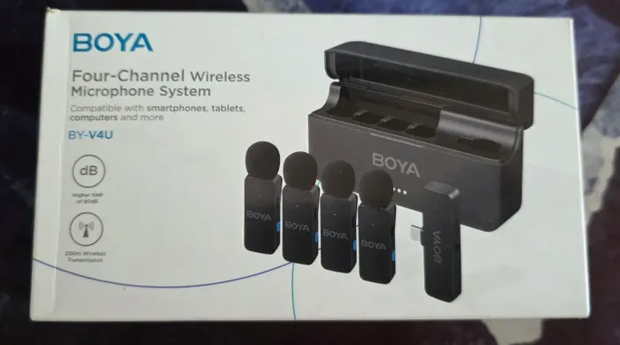 Microfone Sem Fio Boys By-V4U USB C Lapela