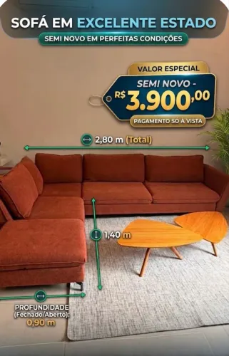 SOFÁ SEMI NOVO