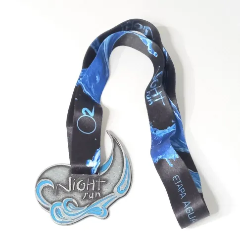 Medalha de corrida Night Run Etapa Águas
