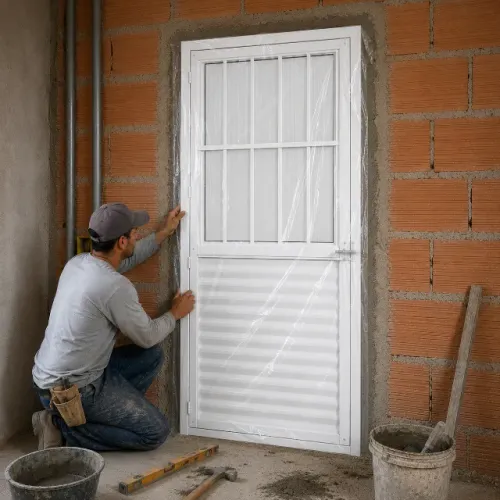 Porta de Alumínio Branca 210x80 Linha Premium | Direto da Fábrica
