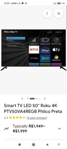 Smartv Philco 50 polegadas 