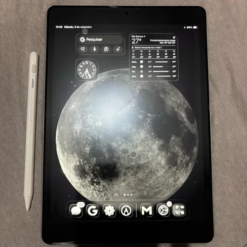 iPad 9 com caneta baseus