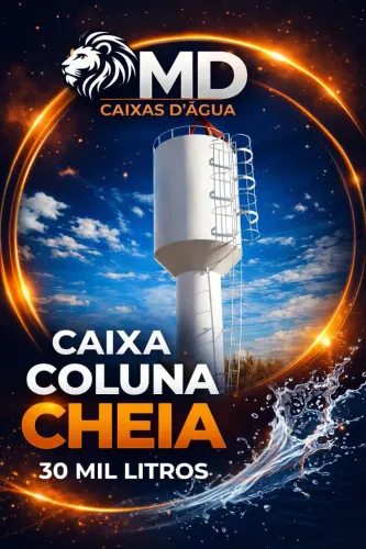 Caixa D'água metálica 30 mil litros coluna cheia