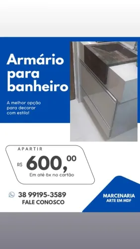 Armário banheiro a partir de 450,00 Zap * 
