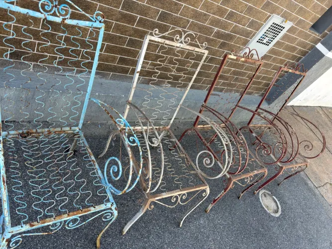Cadeiras de jardim pra restaurar