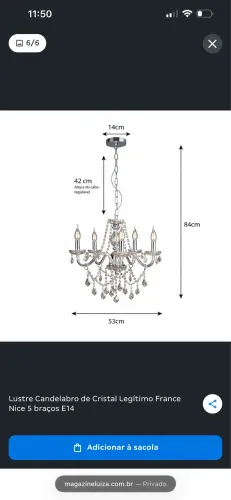 Lustre cristais