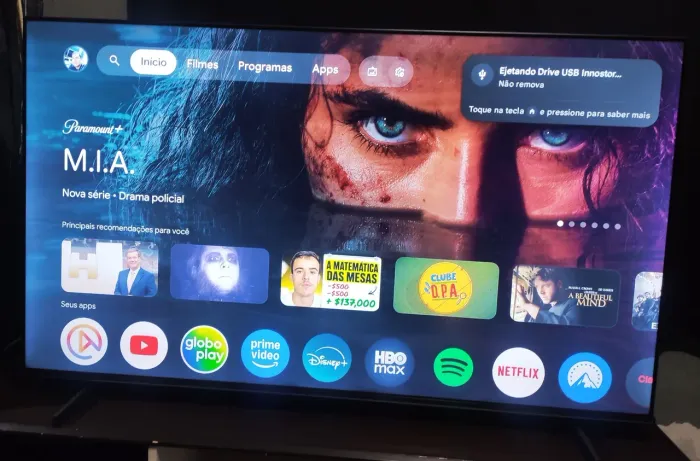 Hisense Smart TV UHD 4K QLED 55" Polegadas, 55Q7QG, semi nova, na CAIXA e na garantia...