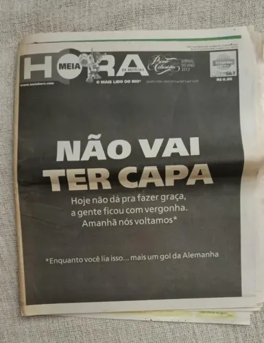 jornal meia hora dia seguinte 7x1 copa do mundo 2014