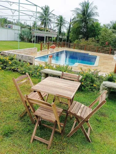 MESAS E CADEIRAS DOBRAVEL MADEIRA CRUA OFERTA IMPERDÍVEL CHAMA NO WHATSAPP