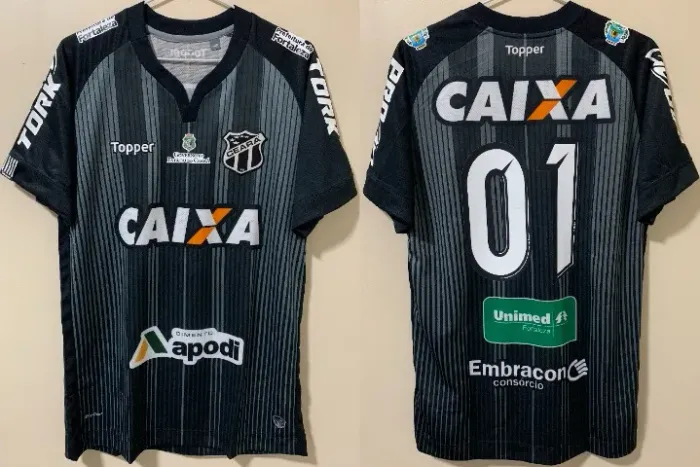 Camisas Ceará Topper Gol 2017 Tam G #01 Everson Usadas em Jogo em Perfeito Estado