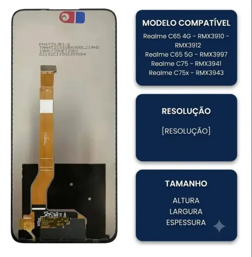 Tela display realme c75