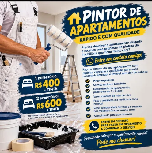 PINTOR DE APARTAMENTOS - RÁPIDO E COM QUALIDADE