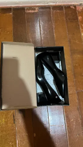 Sapato salto Via Uno preto, tamanho 37. Usado 2x.