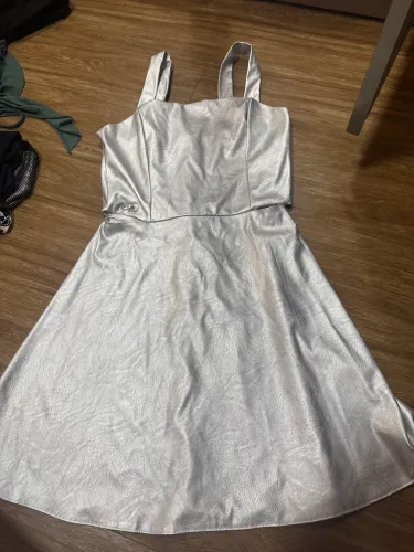 Vestido de festa prata,TAM 14/16