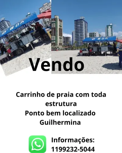 Carrinho de Praia Guilhermina Praia Grande