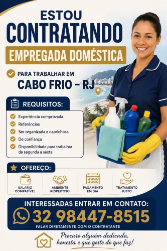Empregada doméstica/faxineira - contrato
