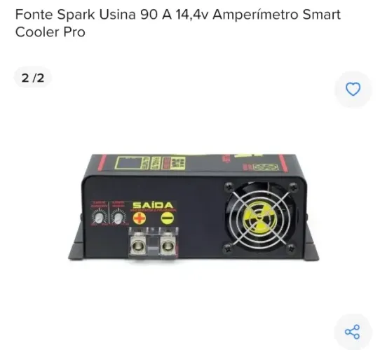 Fonte usina 90 A semi nova nunca aberta